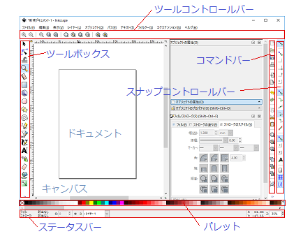 Inkscapeのユーザインタフェース