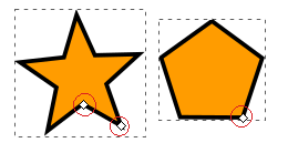 星形と多角形のハンドル