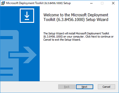 Microsoft Deployment Toolkit インストール開始