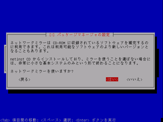 ネットワークミラーを使いますか？